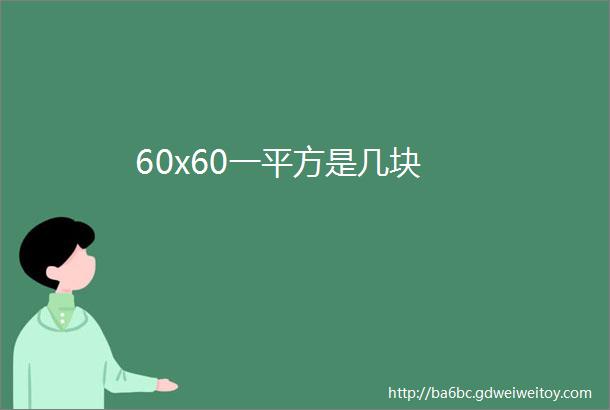 60x60一平方是几块